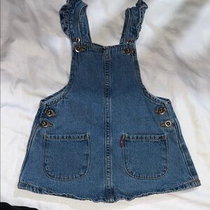 Classic Blue Levi’s Denim Overall Dress for Babygirl Size 2T